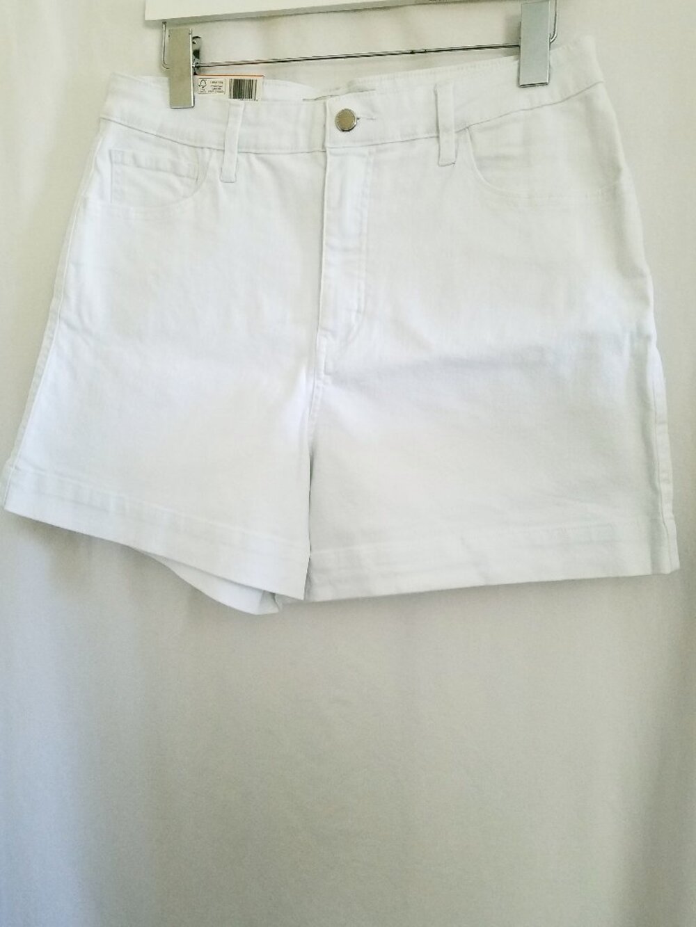 RM Rebecca Minkoff 90s White Denim Shorts Women's Size 12 NWT